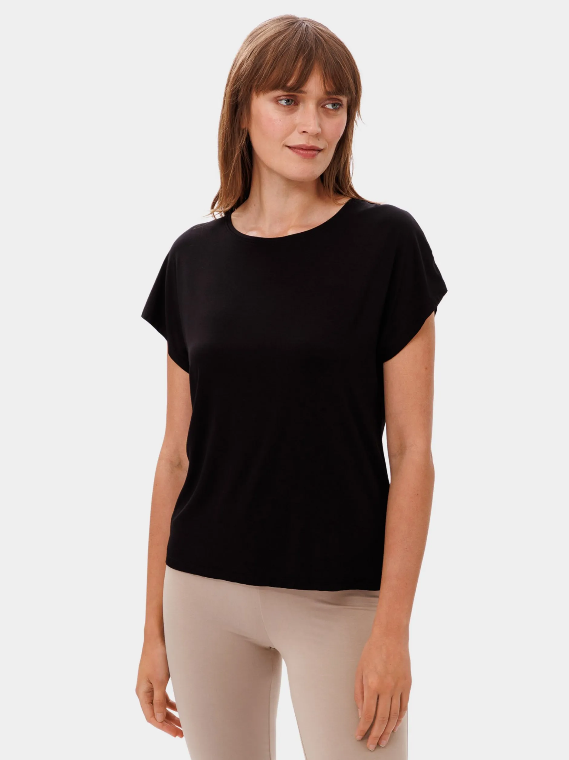 Les Lunes Damen T-Shirt in schwarz - Ärmel: ohne Arm
