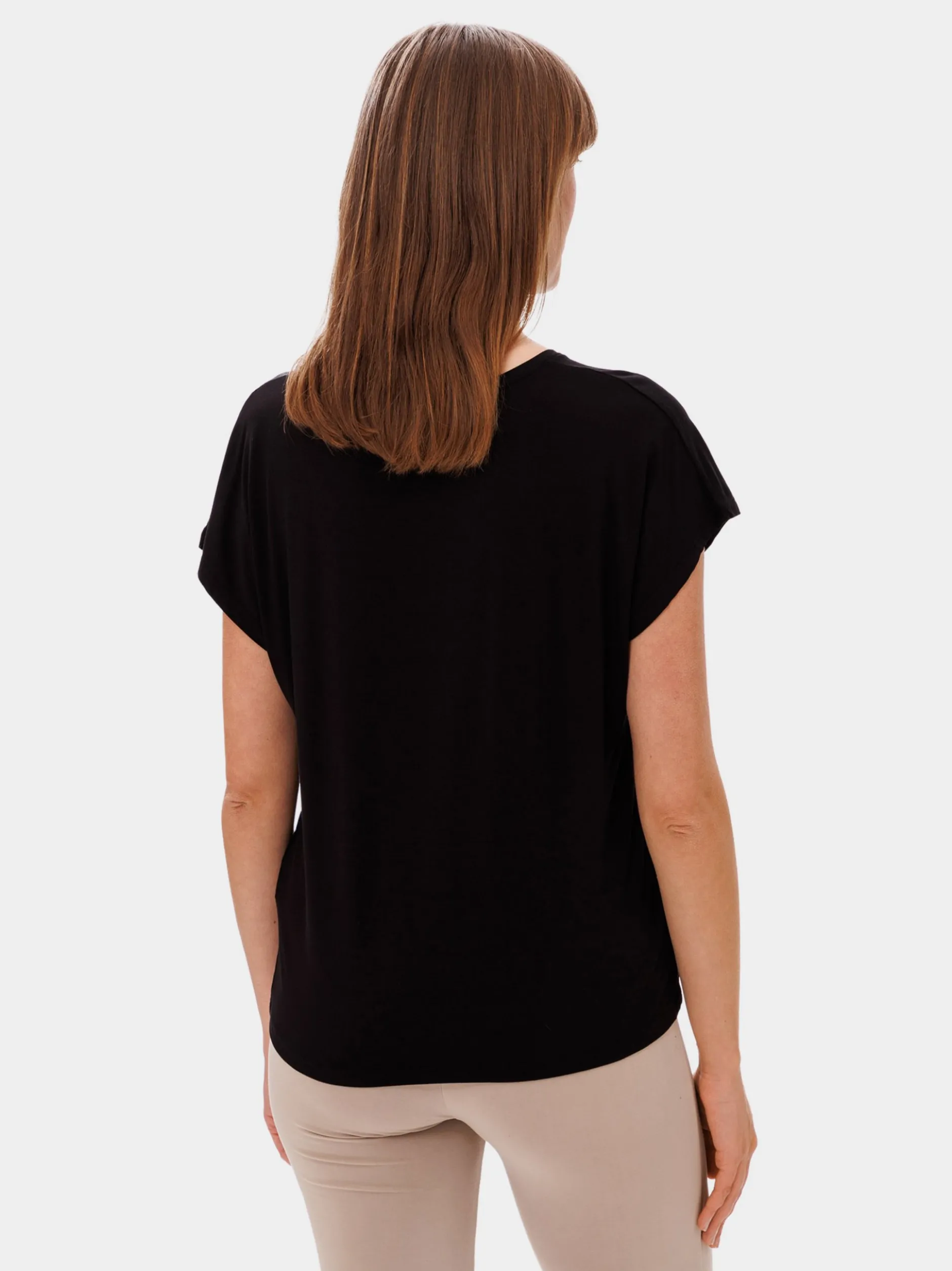 Les Lunes Damen T-Shirt in schwarz - Ärmel: ohne Arm