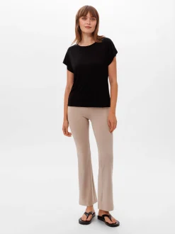 Les Lunes Damen T-Shirt in schwarz - Ärmel: ohne Arm
