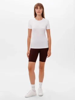Les Lunes Damen T-Shirt in weiß - Ausschnitt: Rundhals