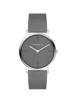 Liebeskind Berlin Damen Armbanduhr - The Leather One in grau