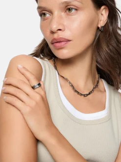 Liebeskind Berlin Damen Creolen - Urban Chic in silber