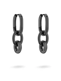 Liebeskind Berlin Damen Creolen - Modern Knot in schwarz