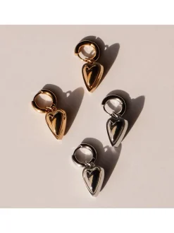 Liebeskind Berlin Damen Creolen - Metal Heart in gold