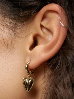 Liebeskind Berlin Damen Creolen - Metal Heart in gold