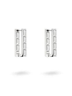 Liebeskind Berlin Damen Creolen - Sparkling Link in silber