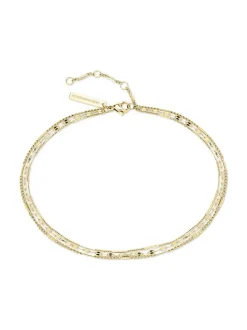 Liebeskind Berlin Damen Fußkette - Sparkling With Layers in gold