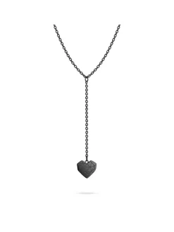 Liebeskind Berlin Damen Halskette - Broken Heart in schwarz
