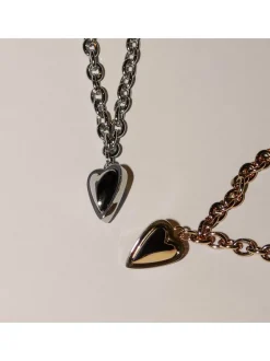 Liebeskind Berlin Damen Halskette - Metal Heart in silber