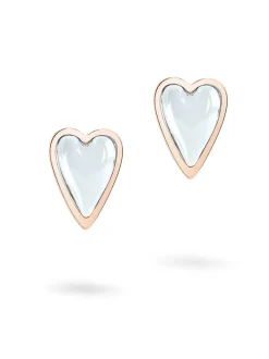 Liebeskind Berlin Damen Ohrstecker - Glass Heart in roségold