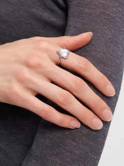 Liebeskind Berlin Damen Ring - Glass Heart in silber
