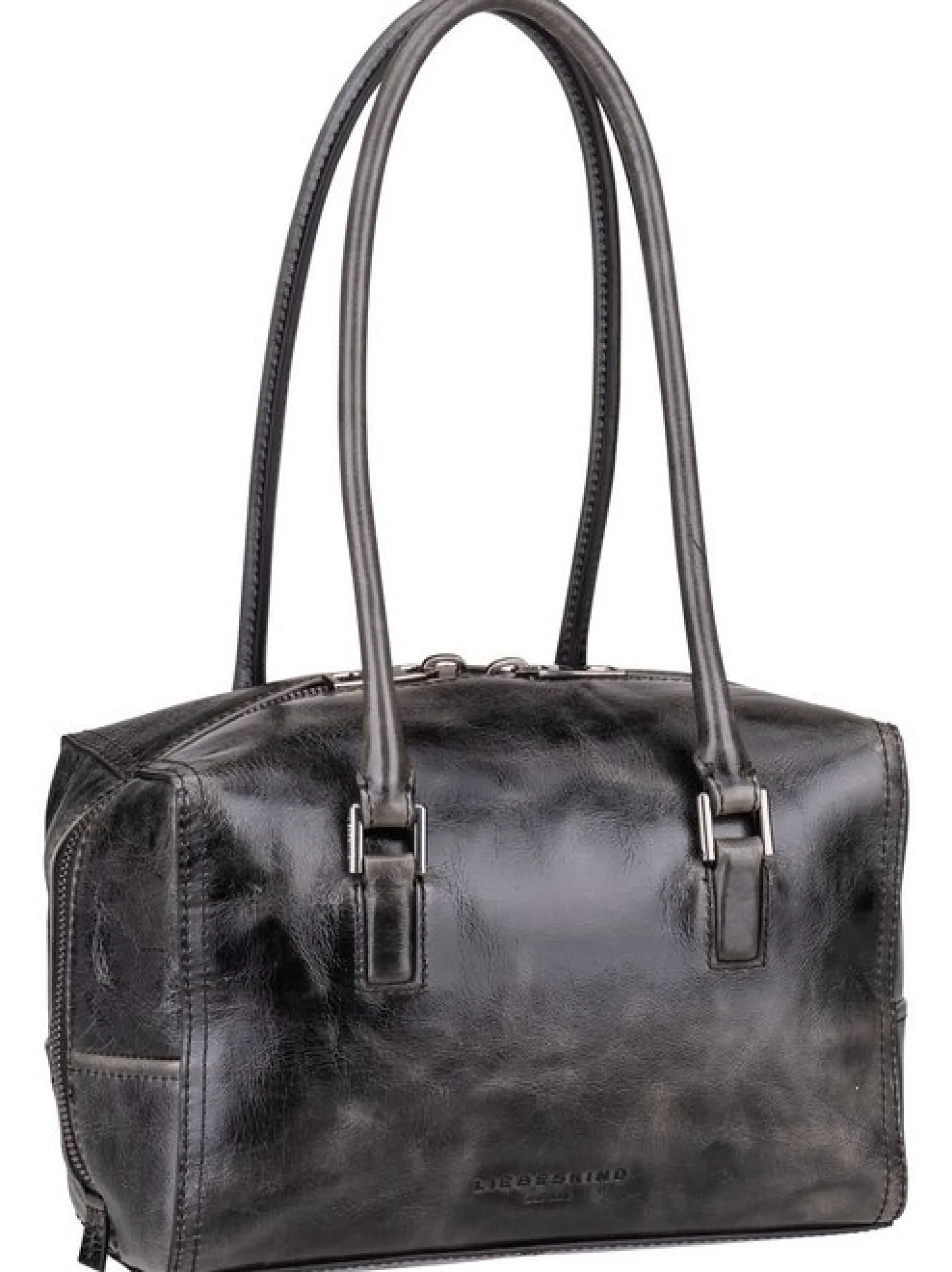 Liebeskind Berlin Damen Schultertasche - Kayla Archive Lack S in grau