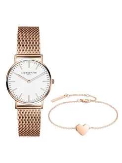 Liebeskind Berlin Damen Uhr & Armband Set - Lovely Basic Rosé in roségold
