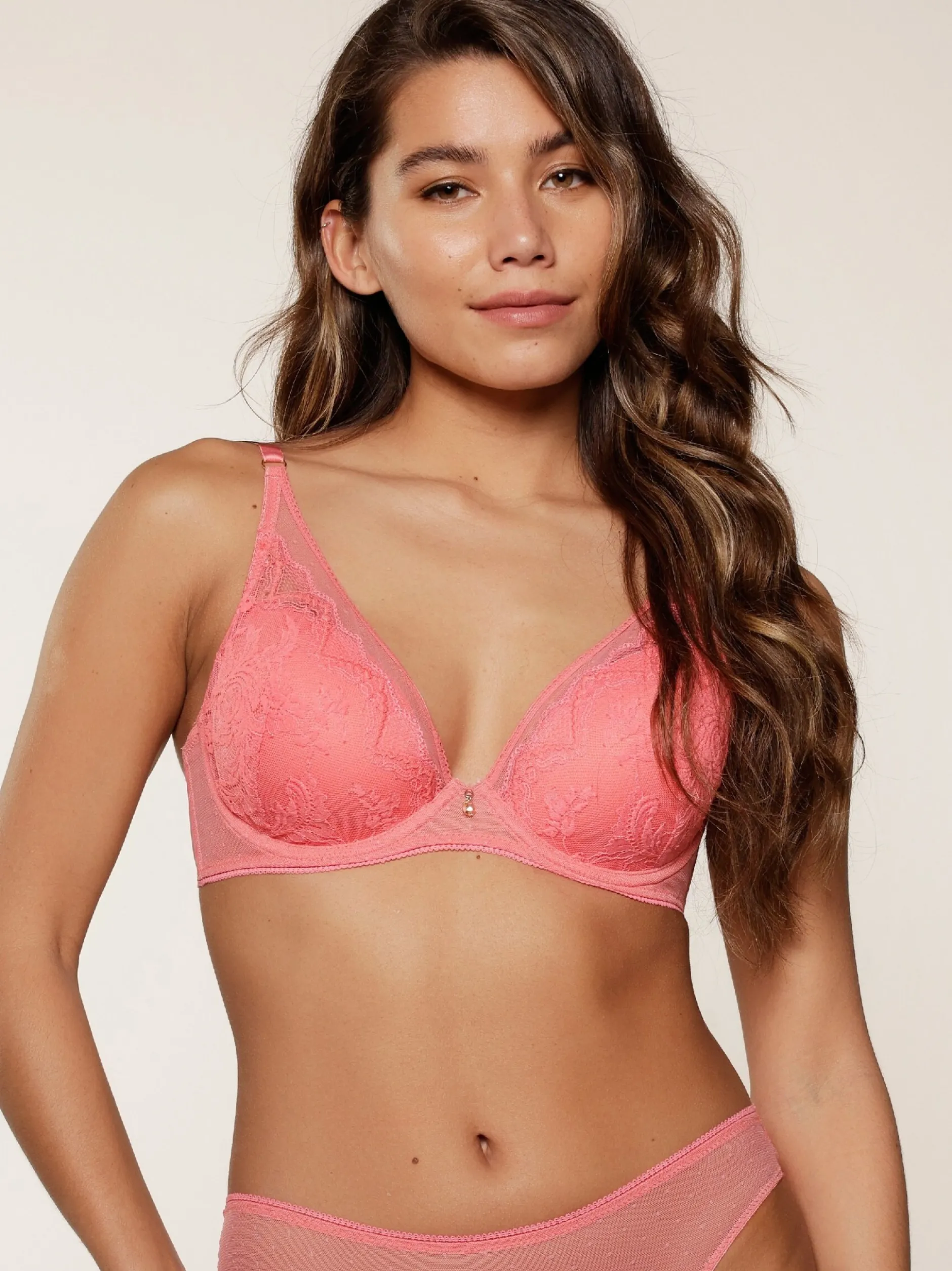 LingaDore Damen BH Triangel in koralle
