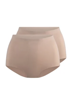 LingaDore Damen 2er-Pack Taillenslips DAILY in beige