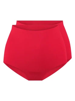LingaDore Damen 2er-Pack Taillenslips DAILY in rot