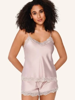 LingaDore Damen satin top & short DAILY in hellgrau