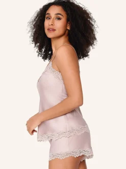 LingaDore Damen satin top & short DAILY in hellgrau