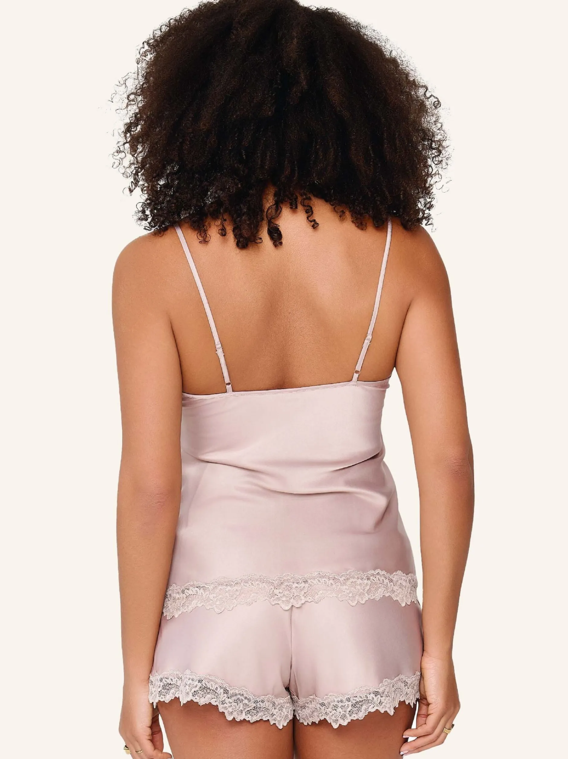 LingaDore Damen satin top & short DAILY in hellgrau