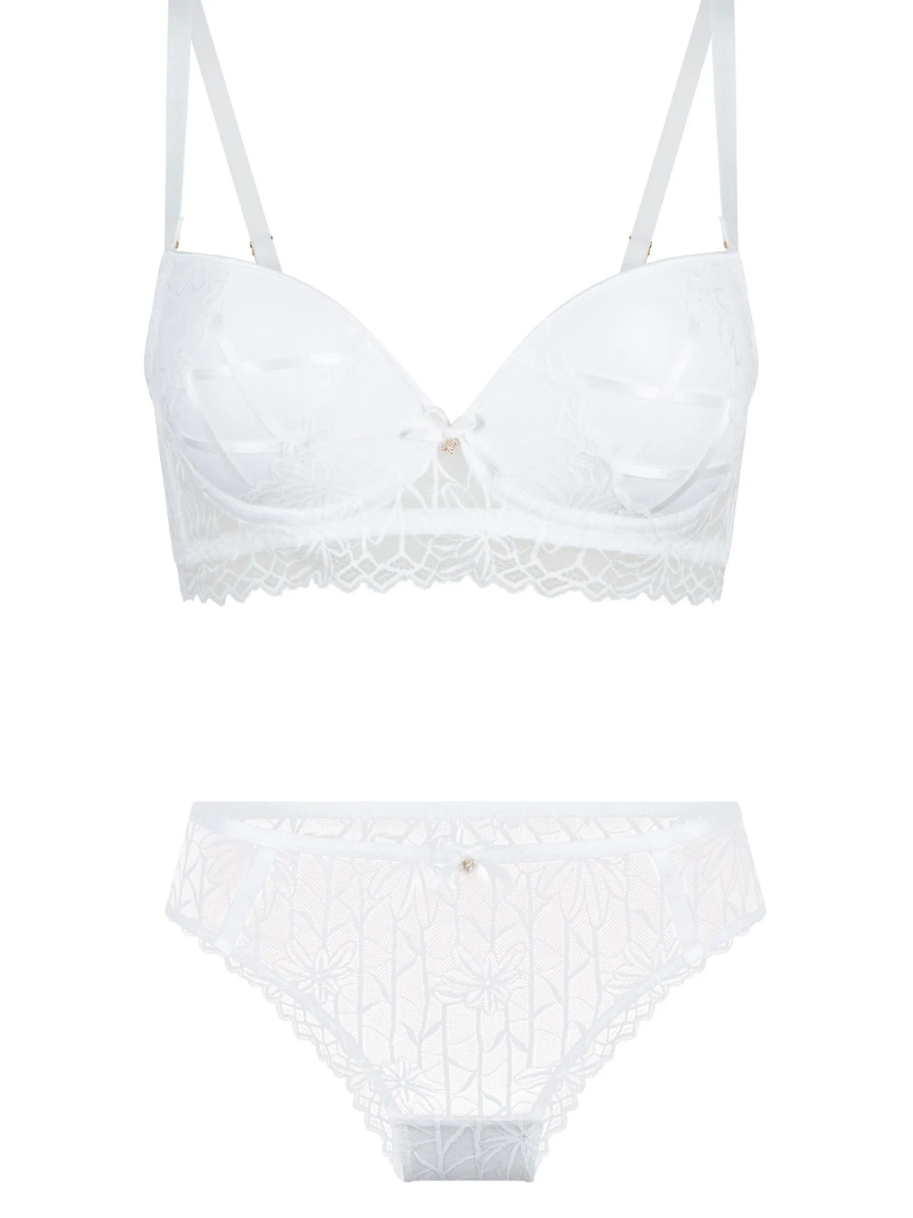 LingaDore Damen up BH set Push in weiß
