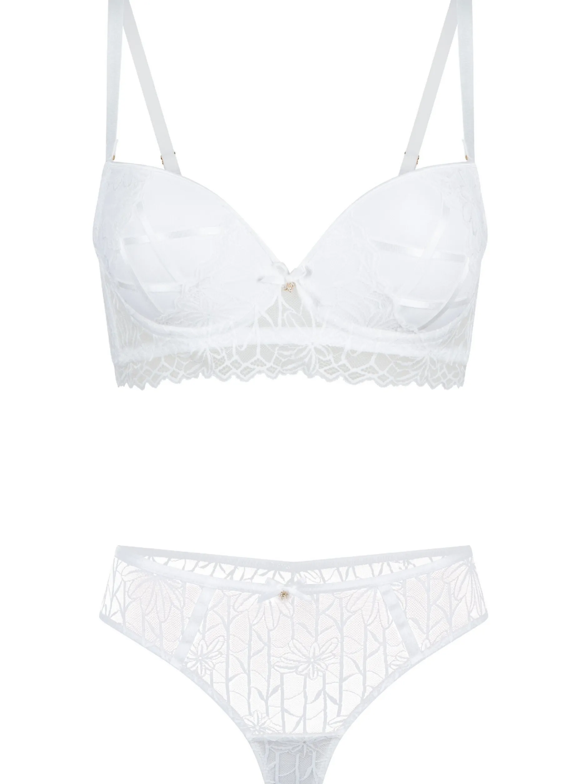 LingaDore Damen up BH set Push in weiß