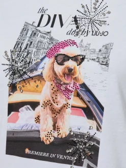 Liu Jo Collection Damen T-Shirt in weiß pink