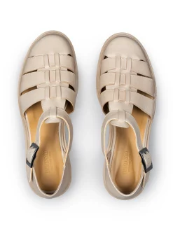 Lloyd Damen Riemchensandale in beige - 1,5 cm Absatz