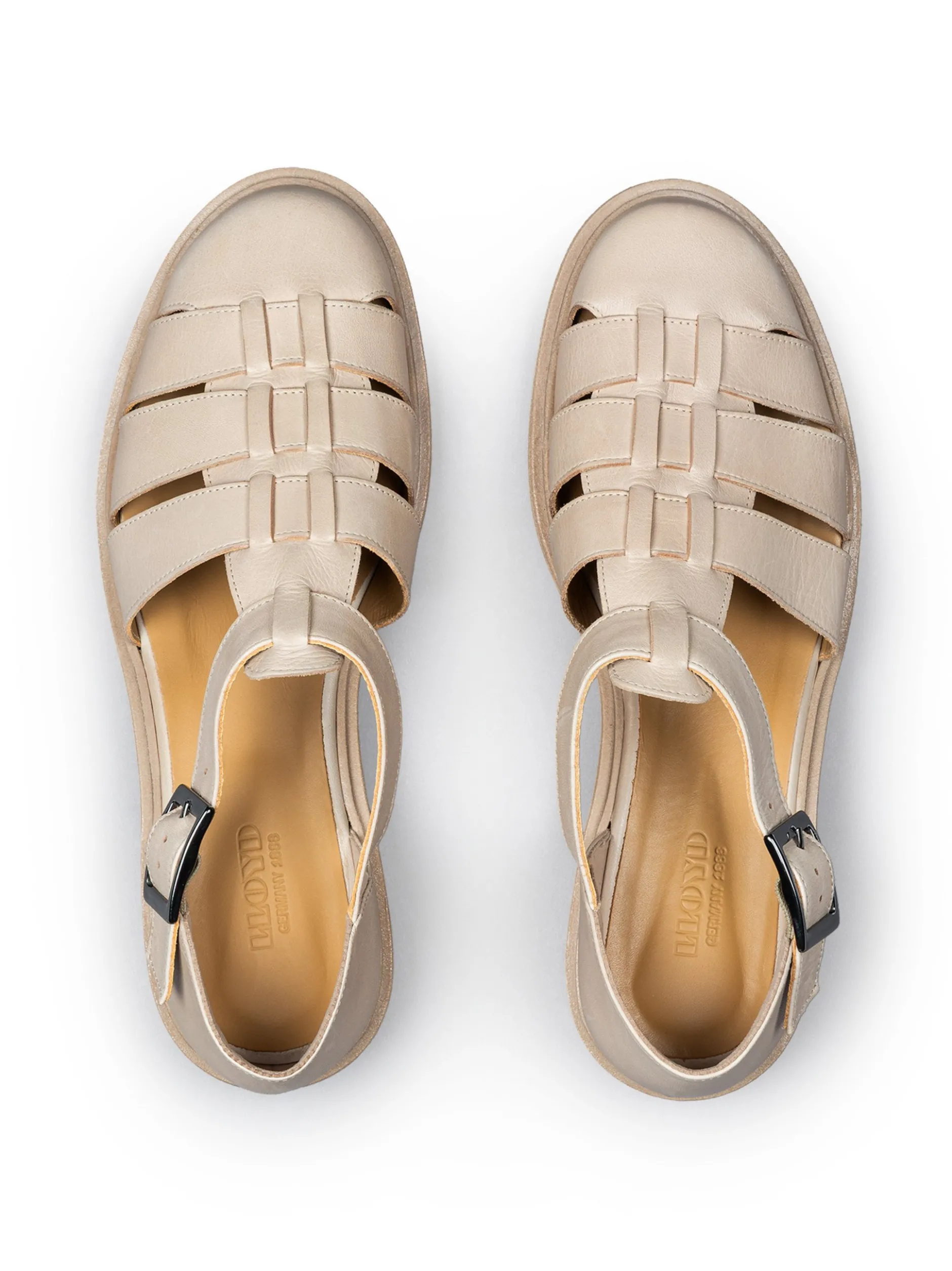 Lloyd Damen Riemchensandale in beige - 1,5 cm Absatz