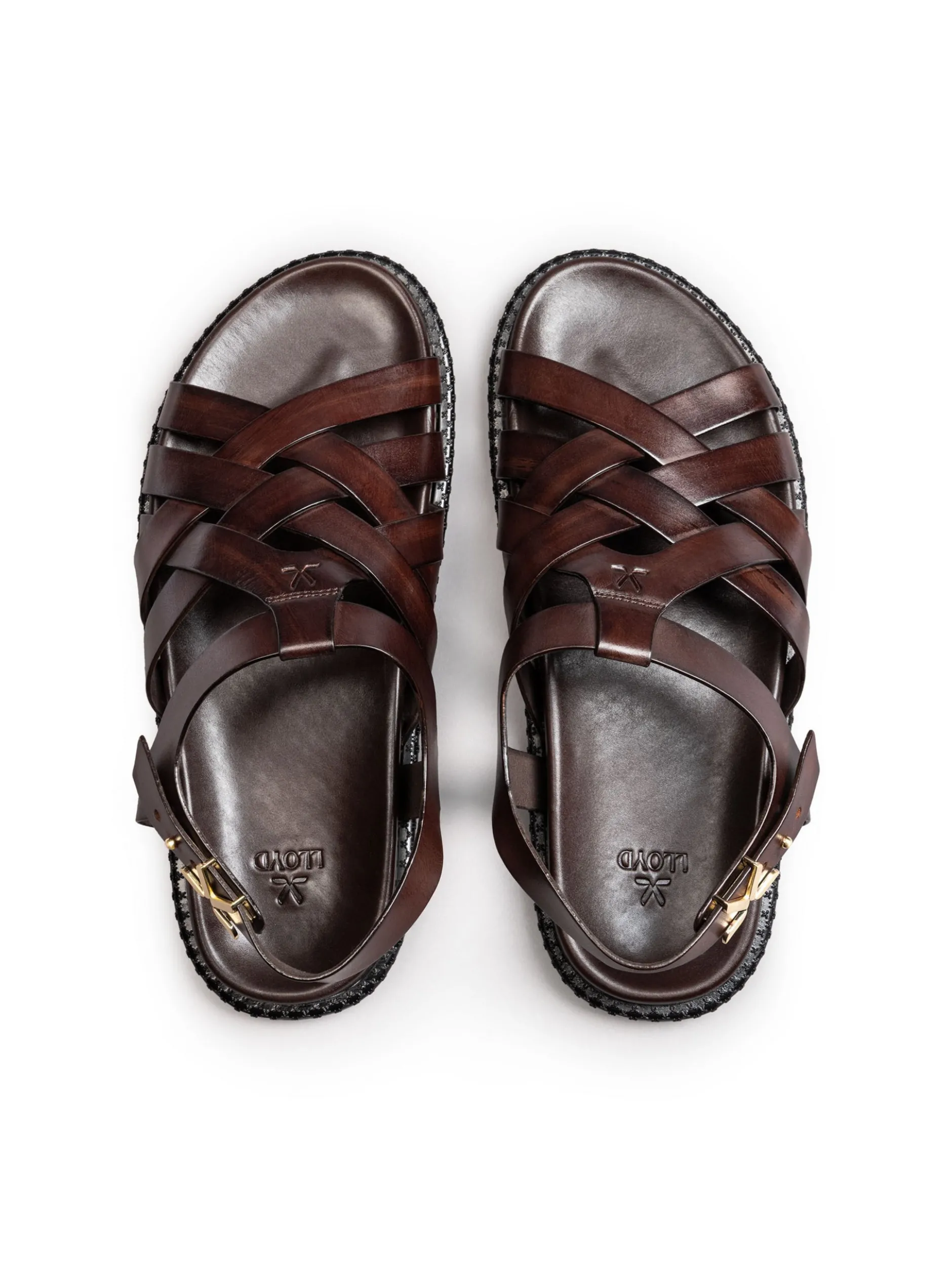 Lloyd Herren Sandale - AXIS in cognac - 0 cm Absatz