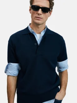 Lufian Herren Poloshirt - FRESH in blau - Ärmel: kurzarm