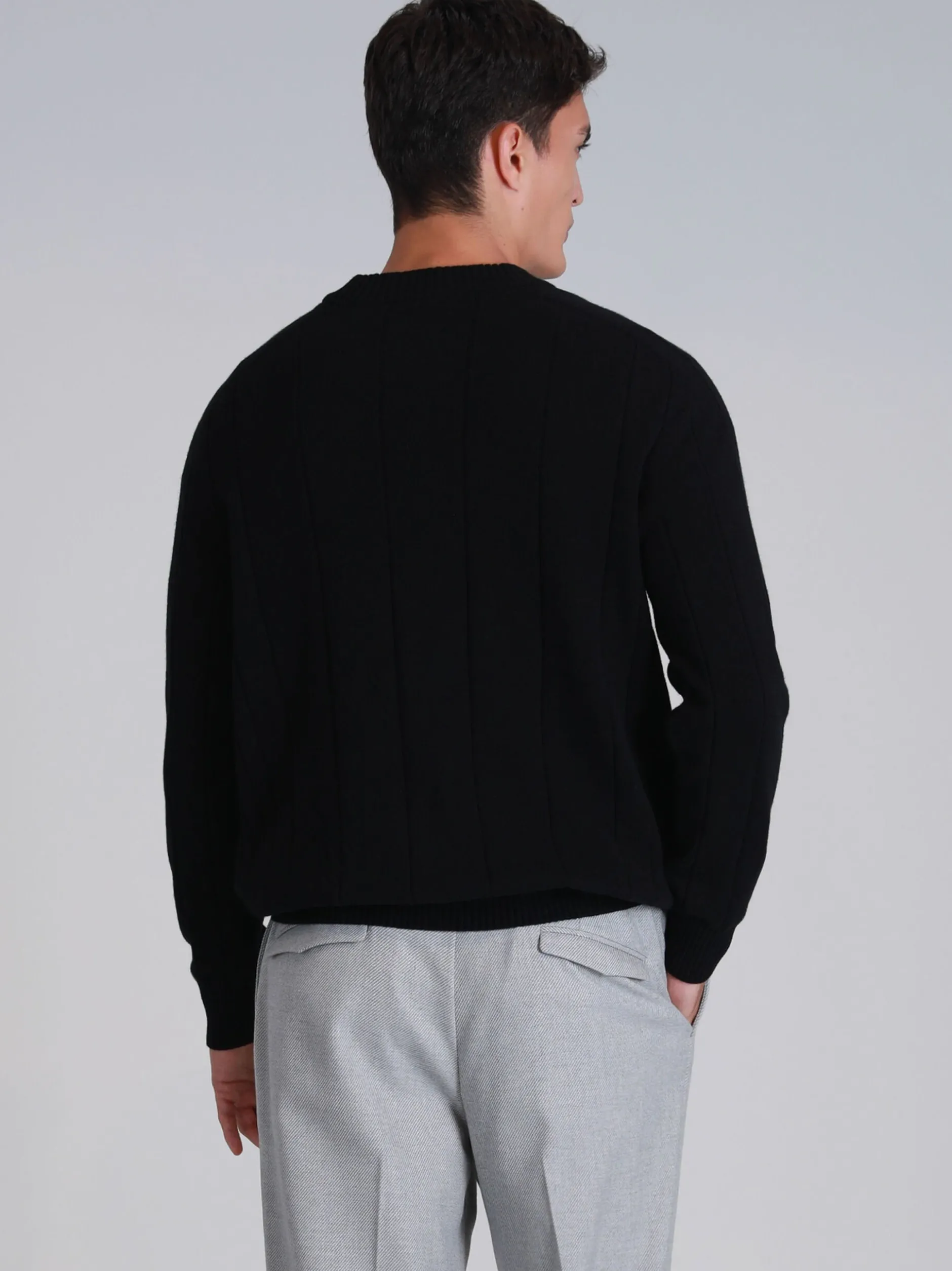 Lufian Herren Pullover - LIGHT in schwarz
