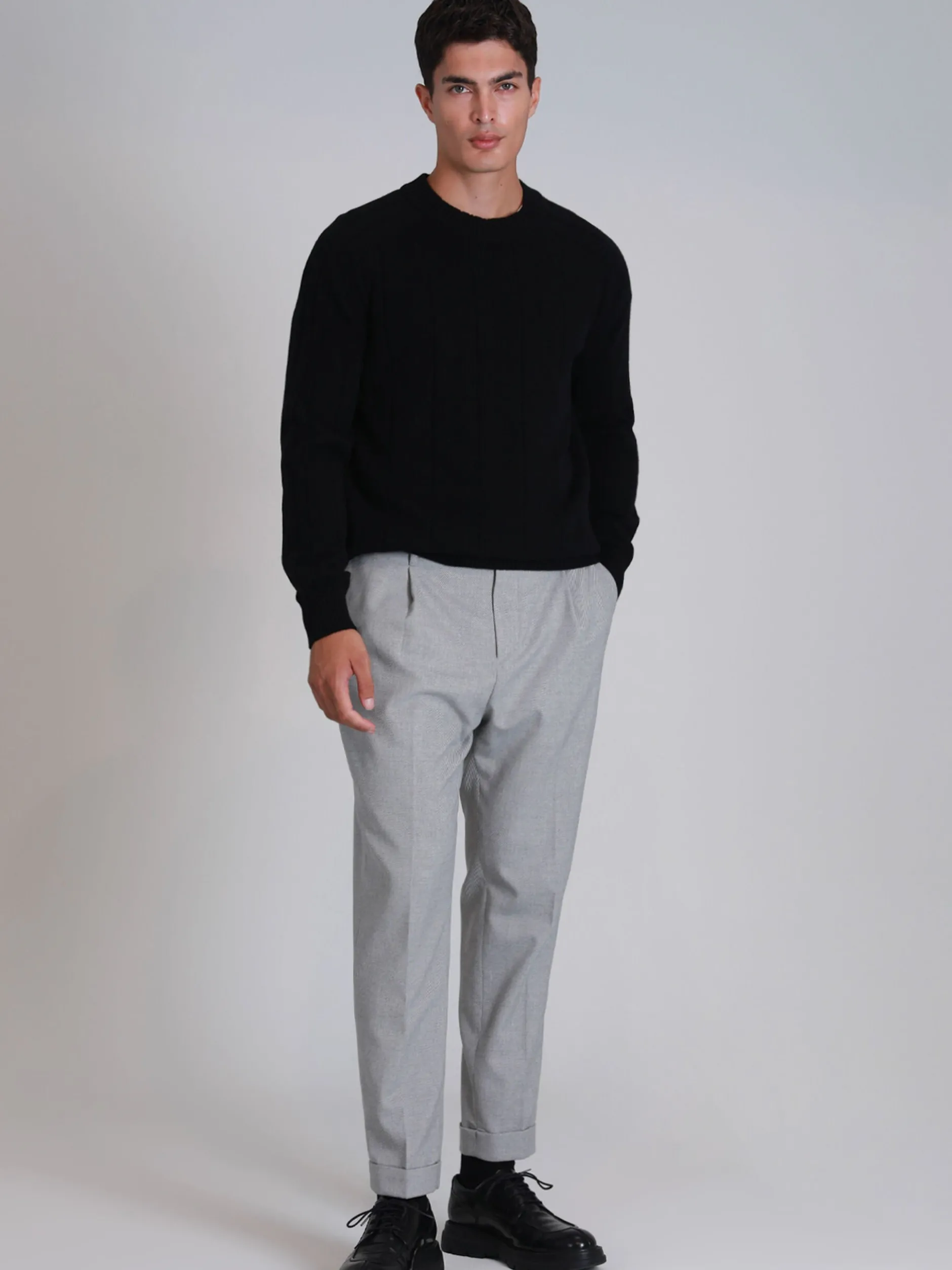 Lufian Herren Pullover - LIGHT in schwarz