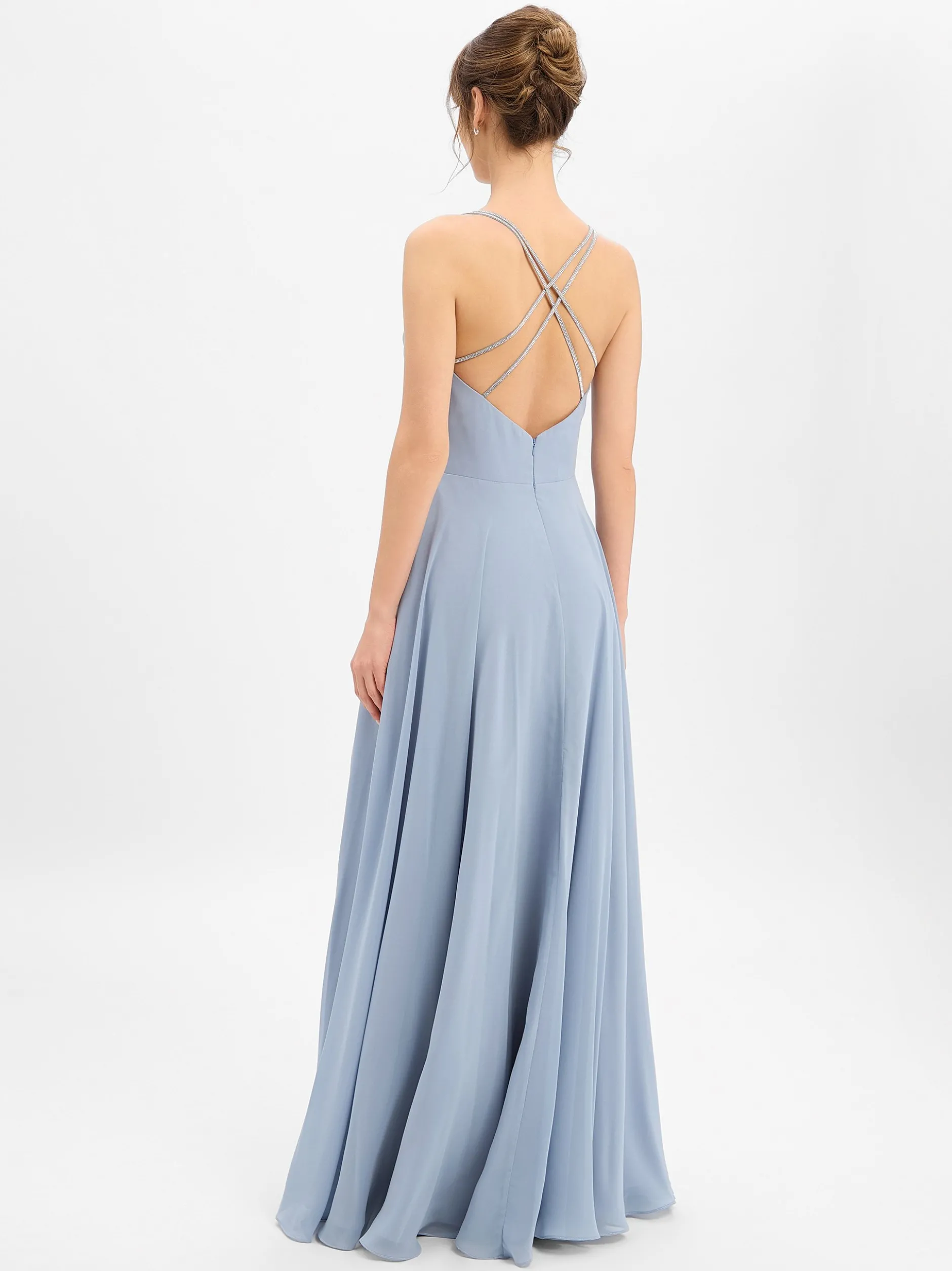 Luxuar Fashion Damen Abendkleid in hellblau