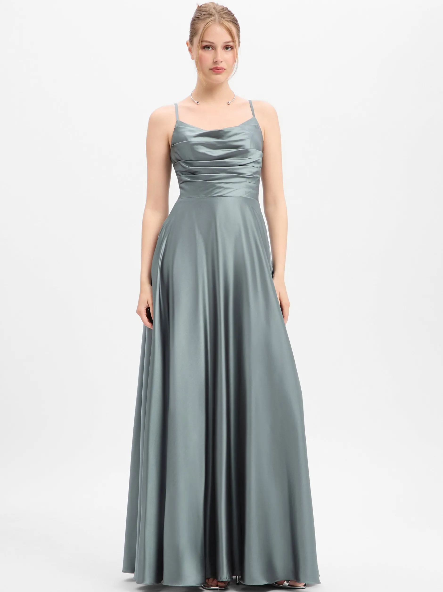 Luxuar Fashion Damen Abendkleid in schilf - Länge: lang