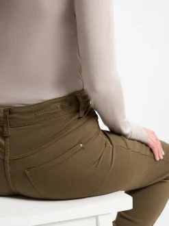 MAC Damen Hose - Dream in oliv - Länge: verkürzt