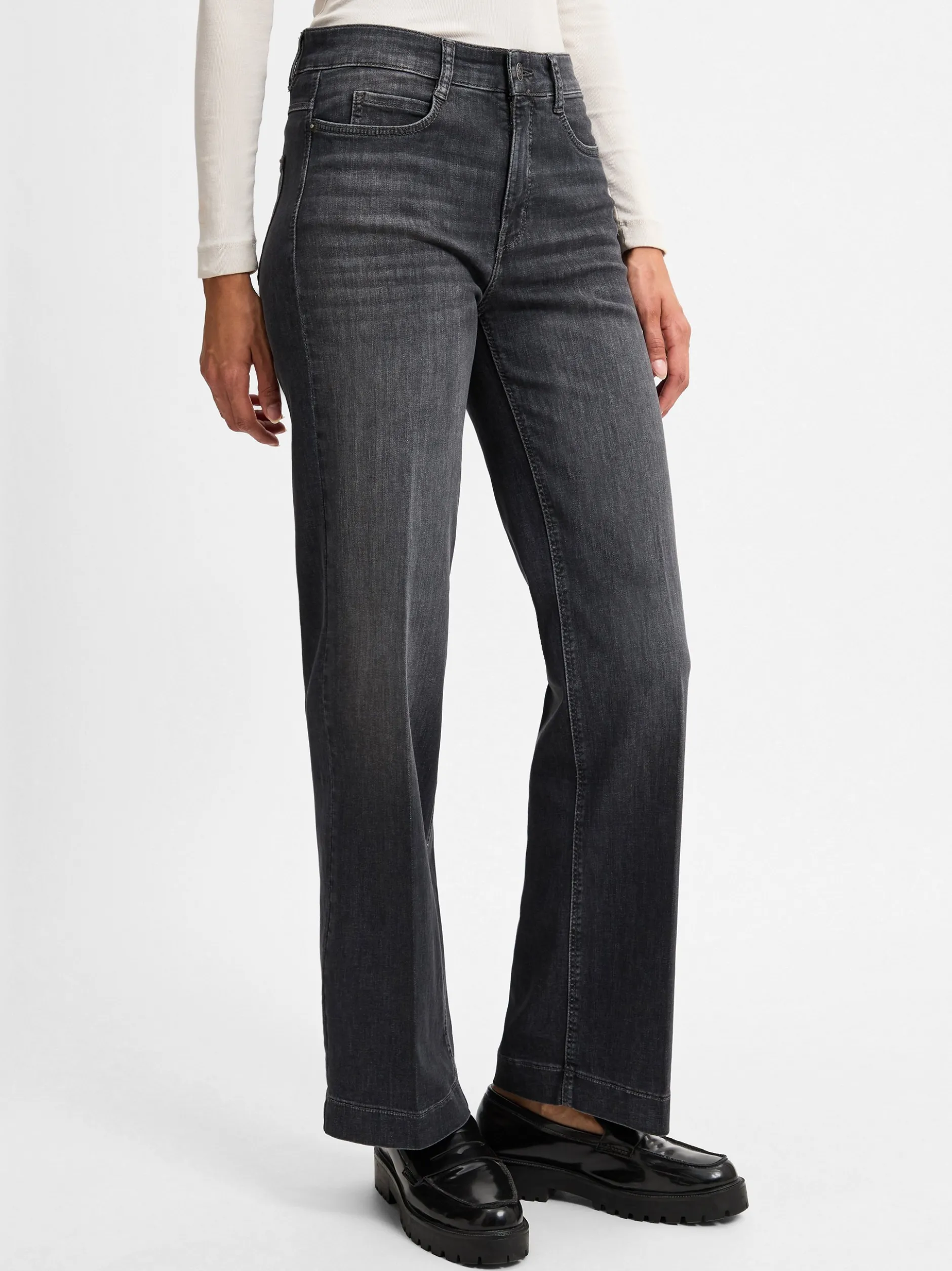 MAC Damen Jeans in anthrazit - Länge: lang