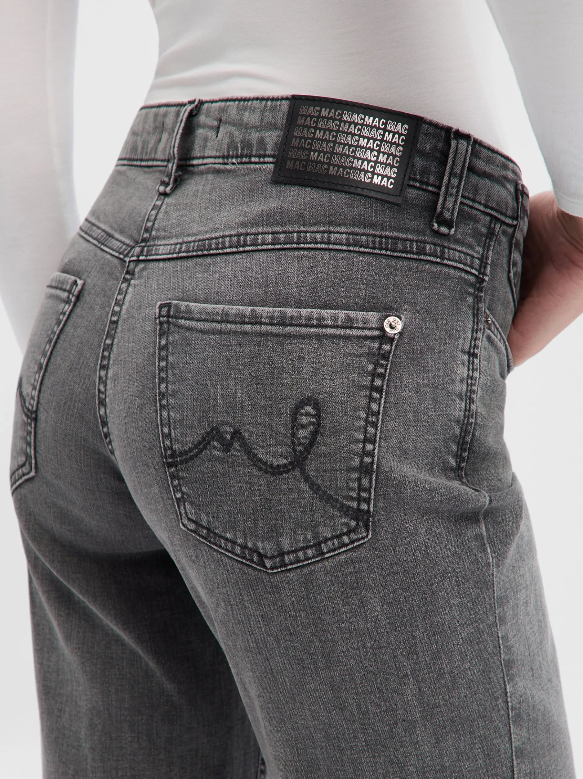 MAC Damen Jeans - Laura in anthrazit - Länge: verkürzt
