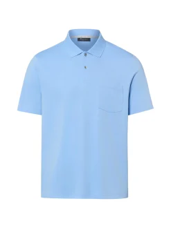 MAERZ Herren Poloshirt in hellblau - Ärmel: kurzarm