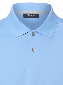 MAERZ Herren Poloshirt in hellblau - Ärmel: kurzarm