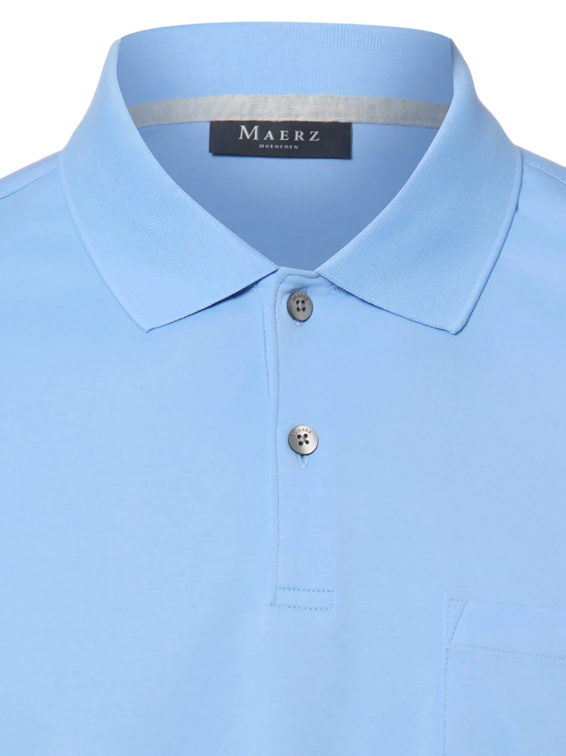 MAERZ Herren Poloshirt in hellblau - Ärmel: kurzarm