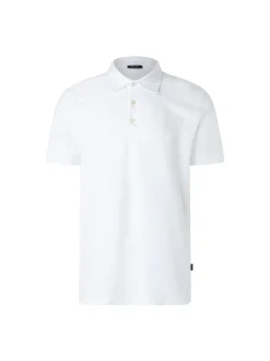 MAERZ Herren Poloshirt in weiß - Ausschnitt: Polokragen