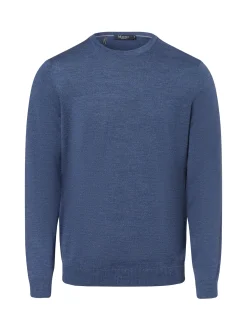 MAERZ Herren Summer Merino Pullover in blau