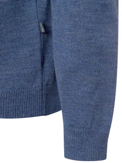 MAERZ Herren Summer Merino Pullover in blau
