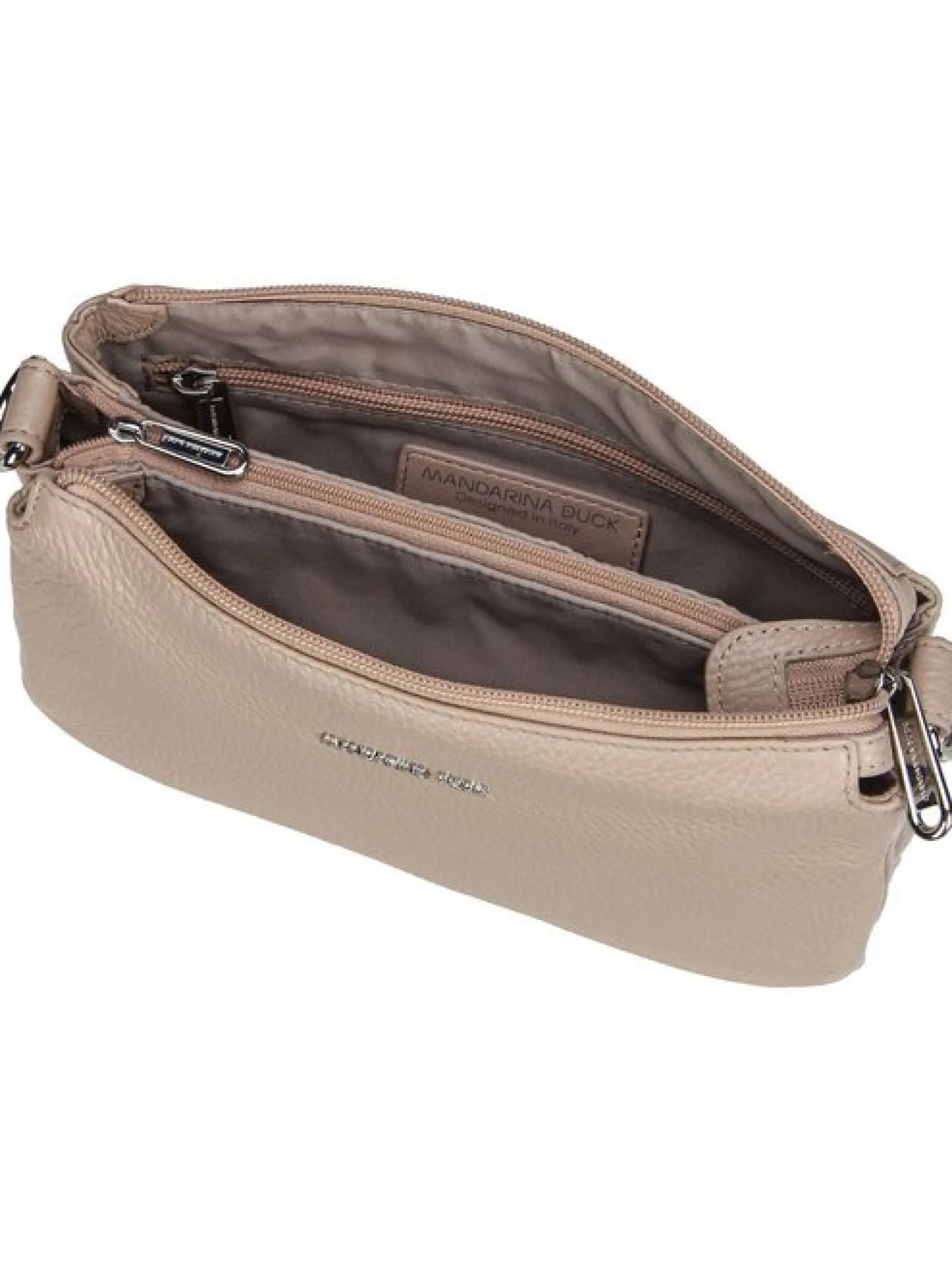 Mandarina Duck Damen Umhängetasche - Mellow Leather Pochette FZT82 in taupe