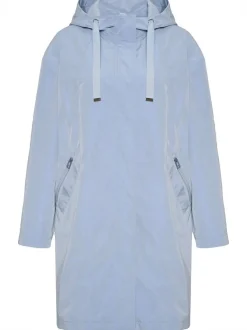 MANISA Fashion Damen Parka in hellblau