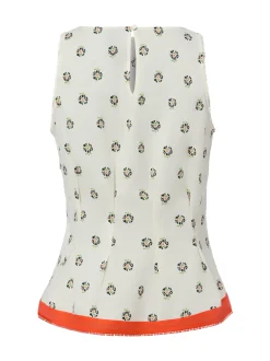 Marc Cain Collections Damen Blusentop in weiß orange