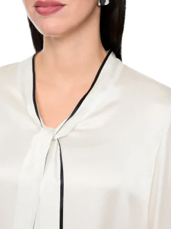 Marc Cain Collections Damen Seidenbluse in ecru