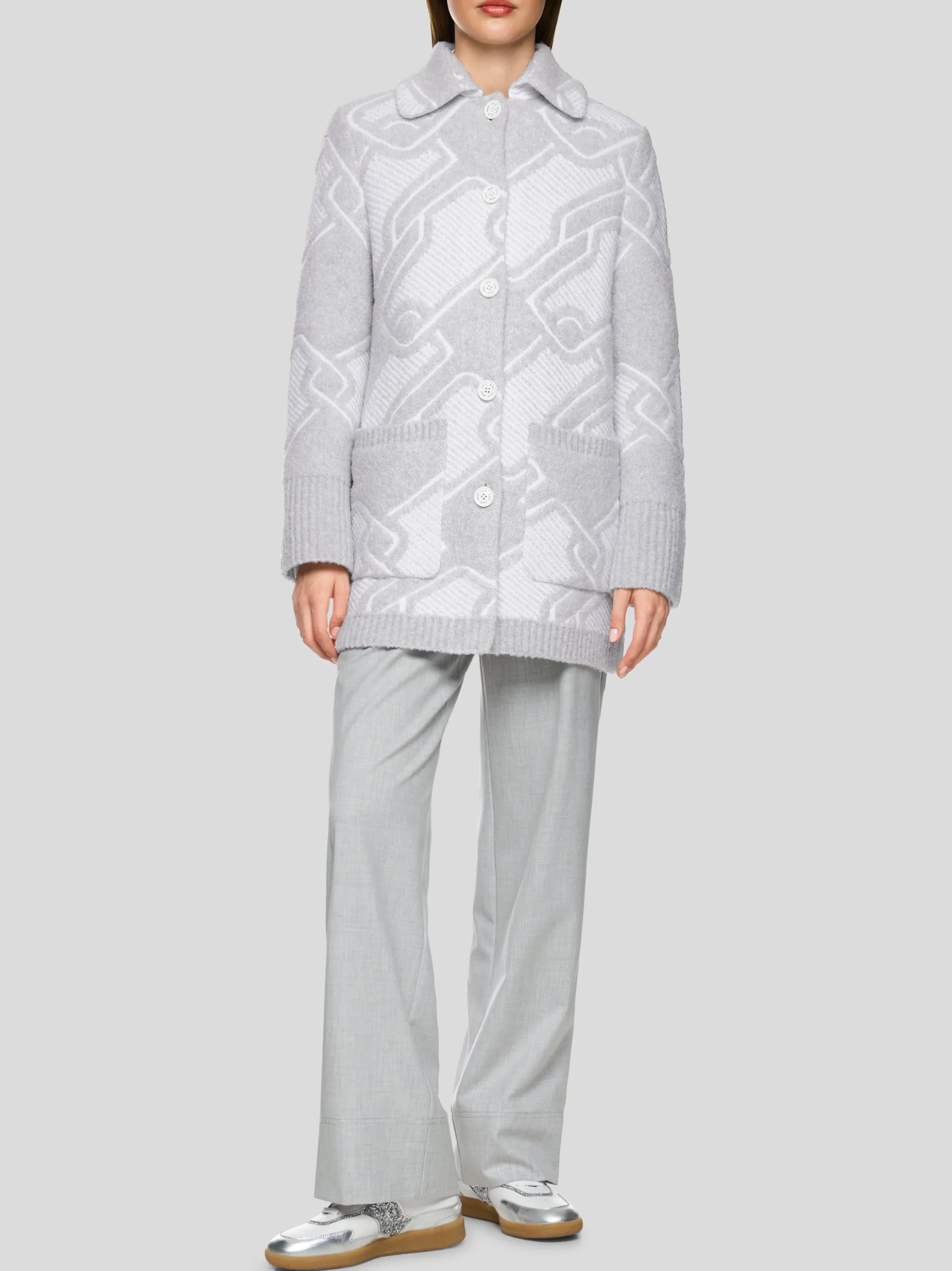 Marc Cain Damen Mantel in grau
