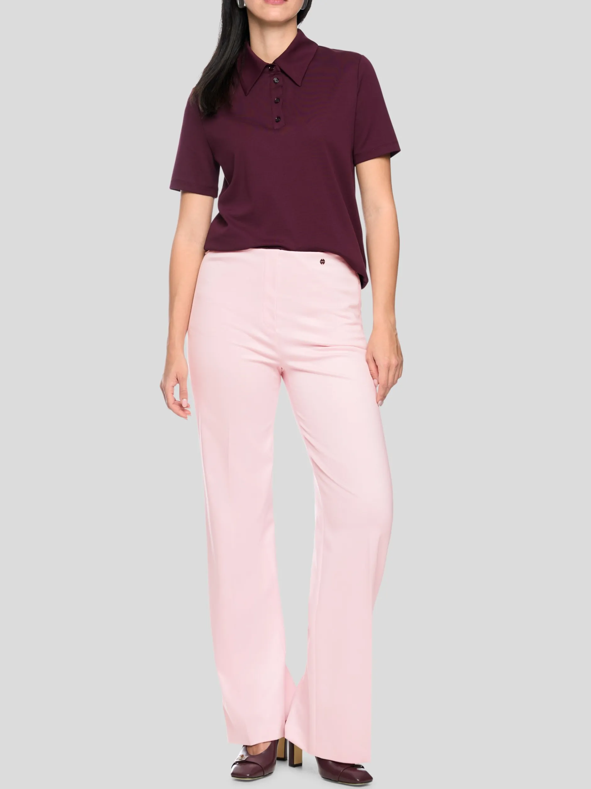 Marc Cain Damen Poloshirt in bordeaux