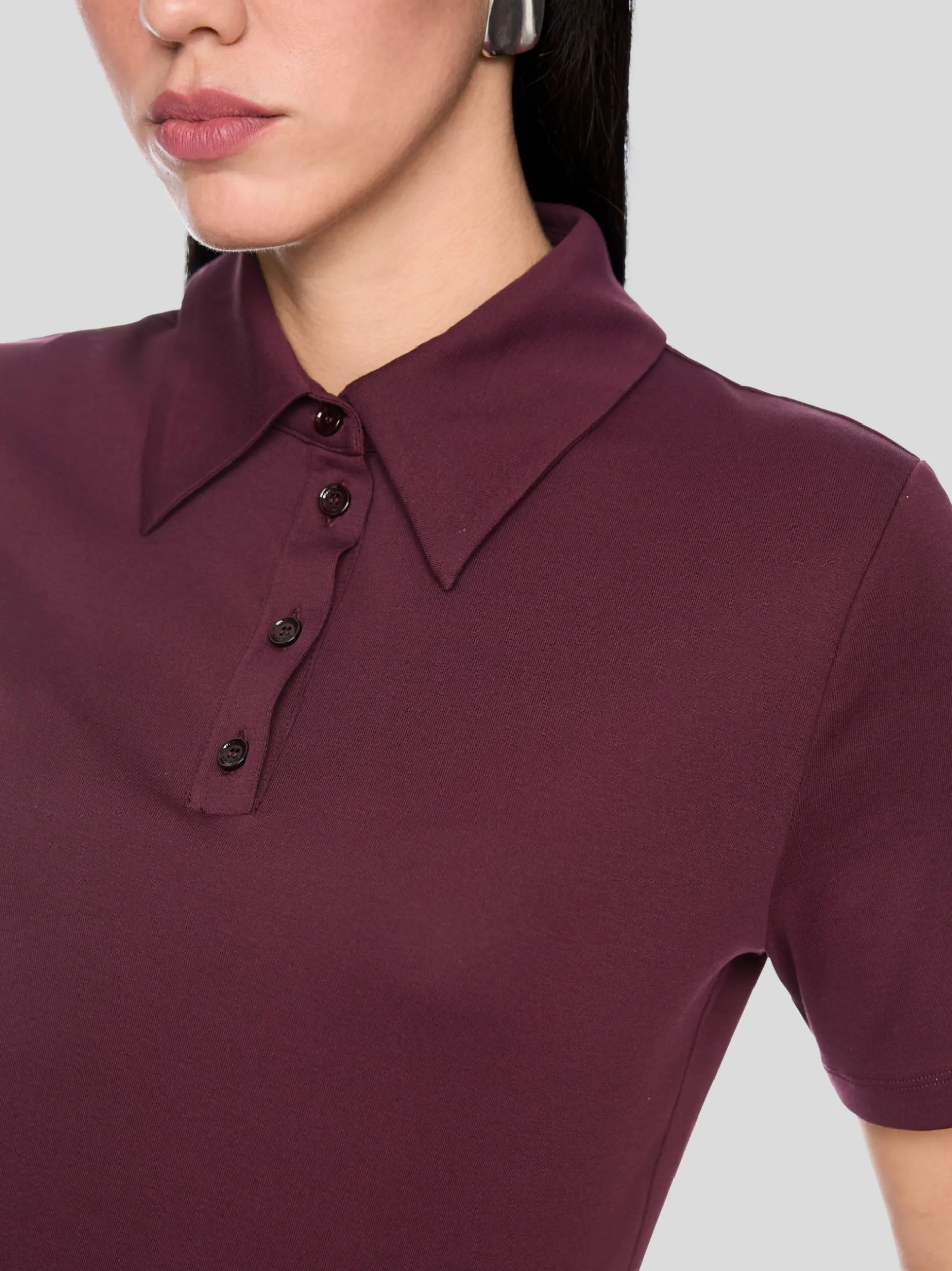 Marc Cain Damen Poloshirt in bordeaux